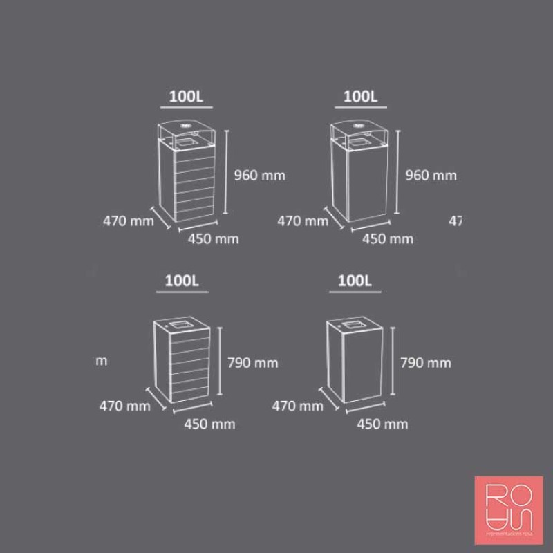 Paperera metàl·lica València 